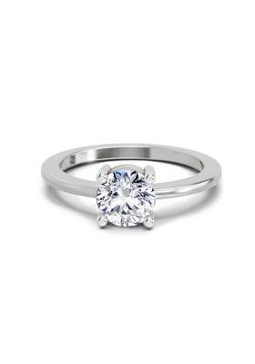 14Kt White Gold Lab Grown Diamond 1 Carat Round Solitaire Ring for Women