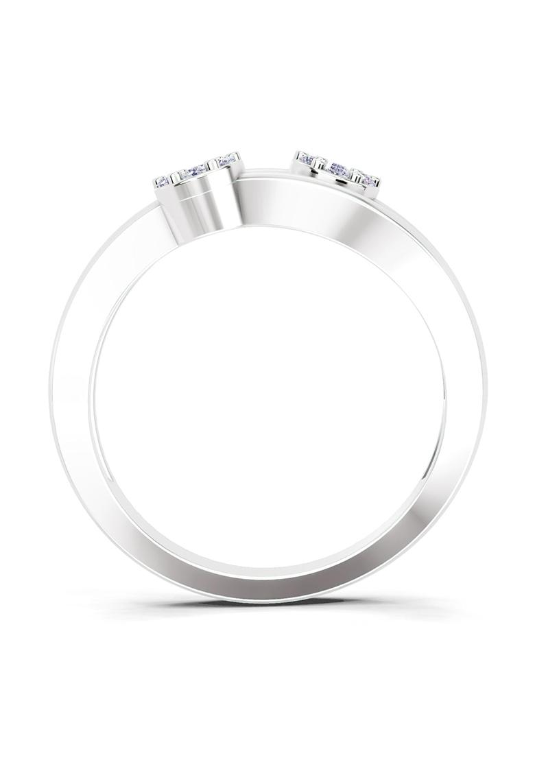 14Kt White Gold Lab Grown Diamond 0.18 Carat Round Solitaire Ring for Women