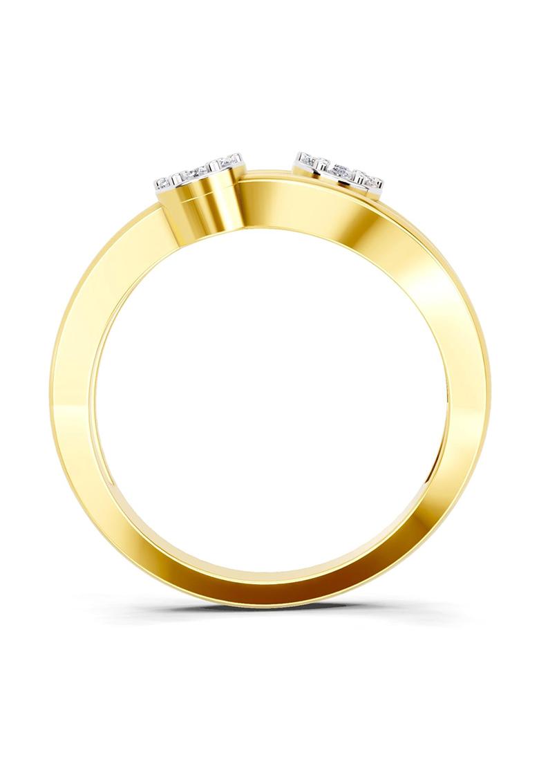 14Kt Yellow Gold Lab Grown Diamond 0.18 Carat Round Solitaire Ring for Women IGI Certified FG VS Diamond