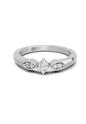 14Kt White Gold Lab Grown Diamond 0.11 Carat Round Cluster Ring for Women