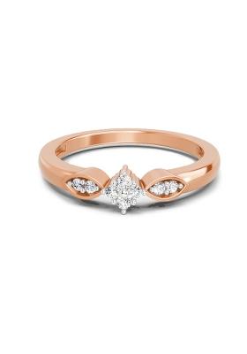 14Kt Rose Gold Lab Grown Diamond 0.11 Carat Round Cluster Ring for Women 14Kt Rose Gold Size 5