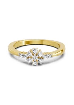 14Kt Yellow Gold Lab Grown Diamond 0.16 Carat Round Cluster Ring for Women Size 5