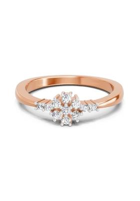14Kt Rose Gold Lab Grown Diamond 0.16 Carat Round Cluster Ring for Women 14Kt Rose Gold Size 5