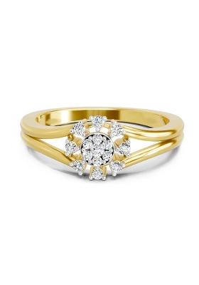 14Kt Yellow Gold Lab Grown Diamond 0.17 Carat Round Solitaire Ring for Women Size 5