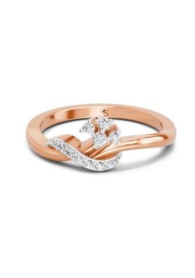 14Kt Rose Gold Lab Grown Diamond 0.11 Carat Round Cluster Ring for Women 14Kt Rose Gold Size 5