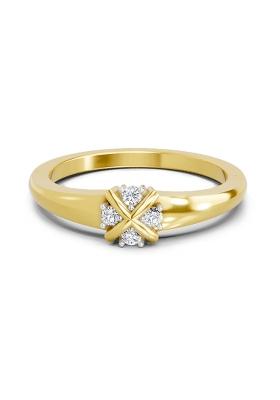 14Kt Yellow Gold Lab Grown Diamond 0.08 Carat Round Cluster Ring for Women Size 5