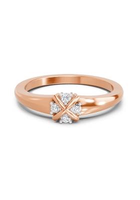 14Kt Rose Gold Lab Grown Diamond 0.08 Carat Round Cluster Ring for Women 14Kt Rose Gold Size 5