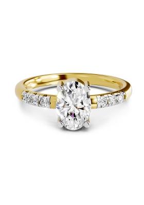 14Kt Yellow Gold Lab Grown Diamond 1.17 Carat Oval Solitaire Ring for Women