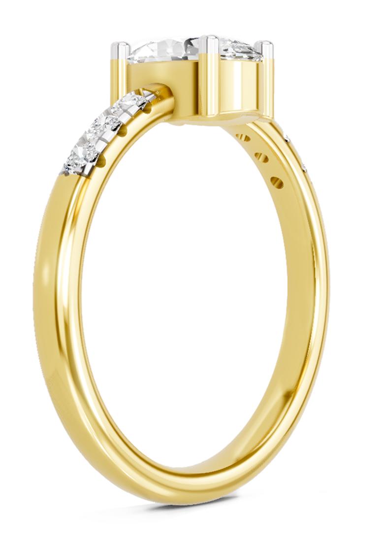 14Kt Yellow Gold Lab Grown Diamond 1.17 Carat Oval Solitaire Ring for Women
