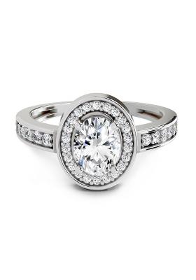 14Kt White Gold Lab Grown Diamond 1.1 Carat Oval Ring for Women