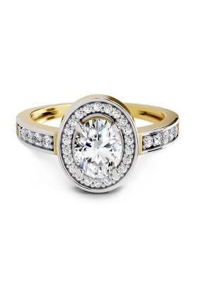 14Kt Yellow Gold Lab Grown Diamond 1.1 Carat Oval Ring for Women