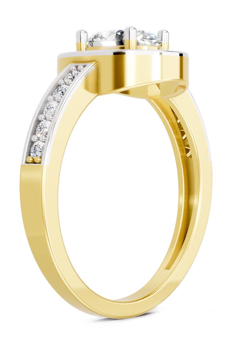 14Kt Yellow Gold Lab Grown Diamond 1.1 Carat Oval Ring for Women