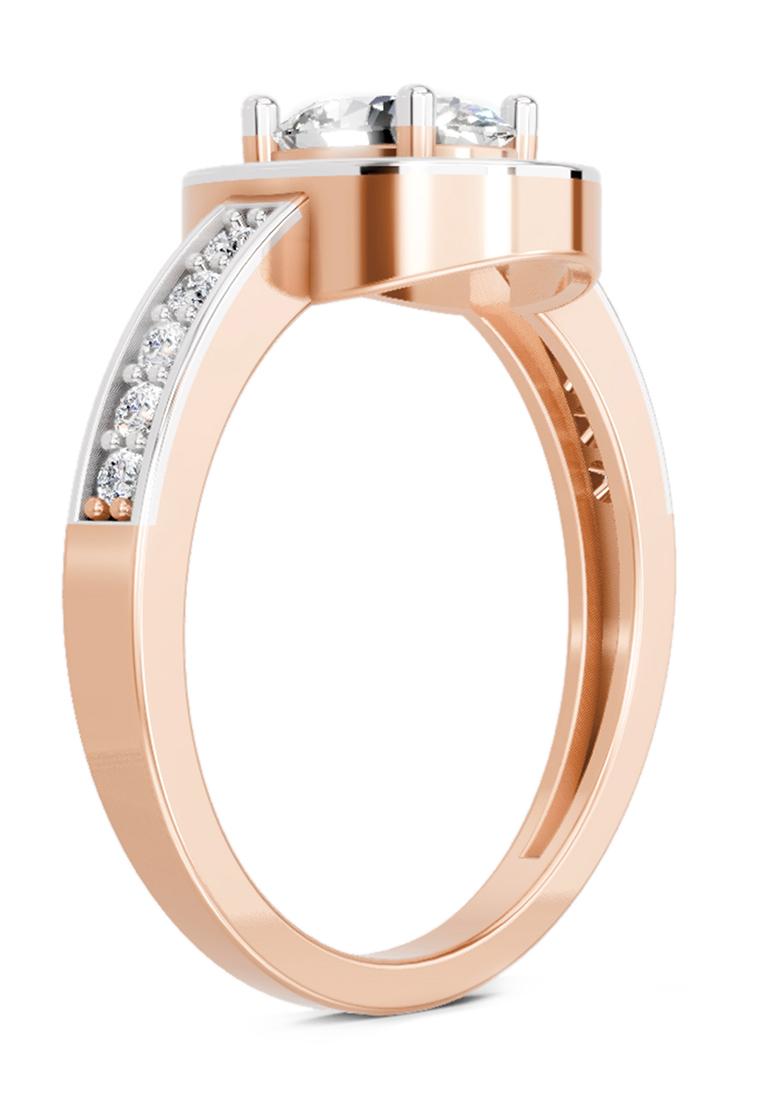 14Kt Rose Gold Lab Grown Diamond 1.1 Carat Oval Ring for Women