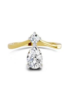 14Kt Yellow Gold Lab Grown Diamond 1.03 Carat Pear Ring for Women