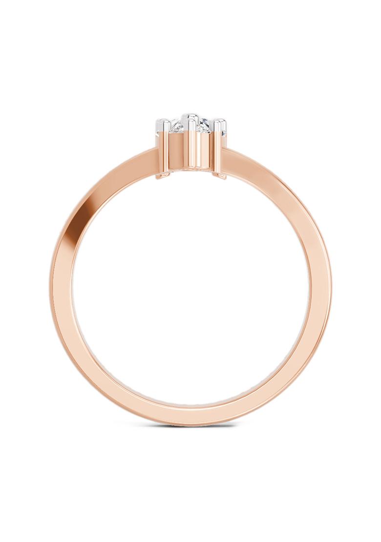 14Kt Rose Gold Lab Grown Diamond 1.03 Carat Pear Ring for Women