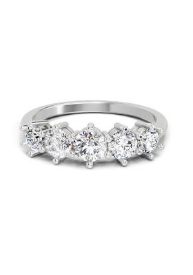 14Kt White Gold Lab Grown Diamond 1.04 Carat Round Ring for Women