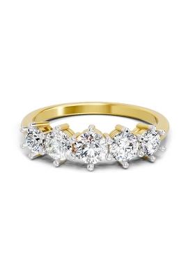 14Kt Yellow Gold Lab Grown Diamond 1.04 Carat Round Ring for Women