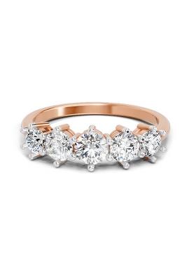 14Kt Rose Gold Lab Grown Diamond 1.04 Carat Round Ring for Women