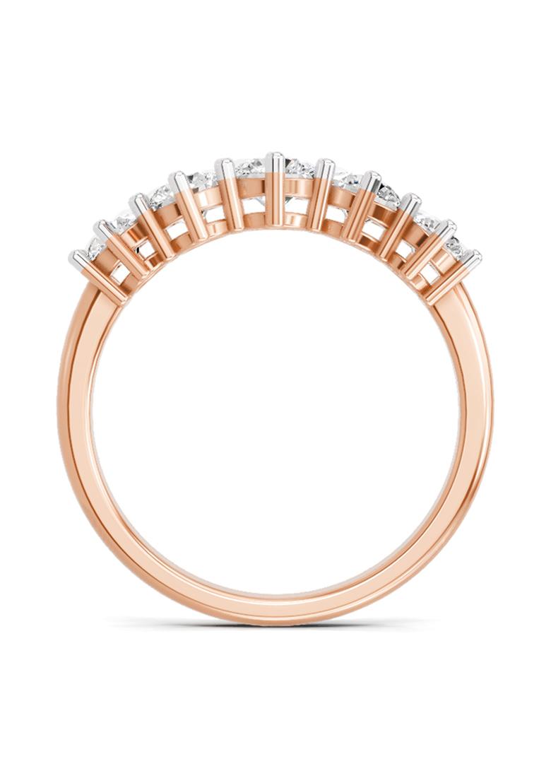 14Kt Rose Gold Lab Grown Diamond 1.04 Carat Round Ring for Women