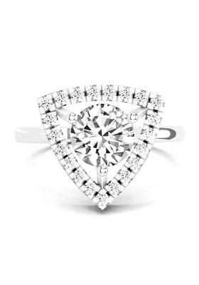 14Kt White Gold Lab Grown Diamond 1.34 Carat Round Shape Diamond Ring for Women