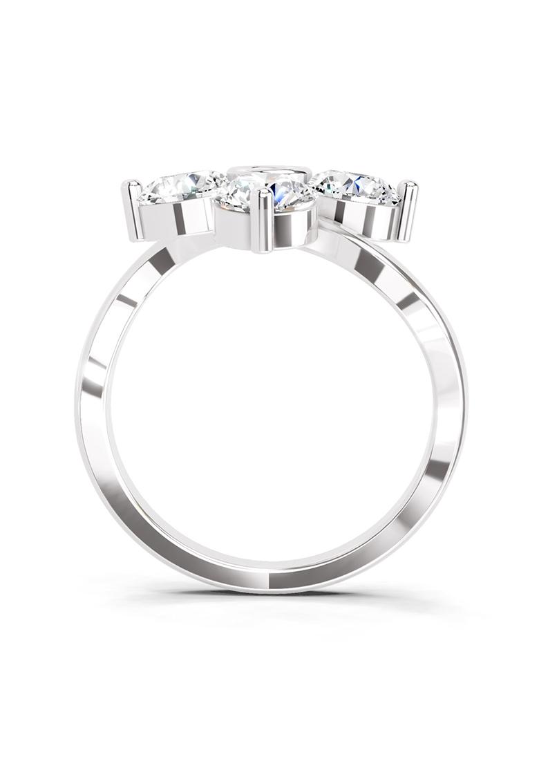 14Kt White Gold Lab Grown Diamond 1.63 Carat Round Four Stone Ring for Women