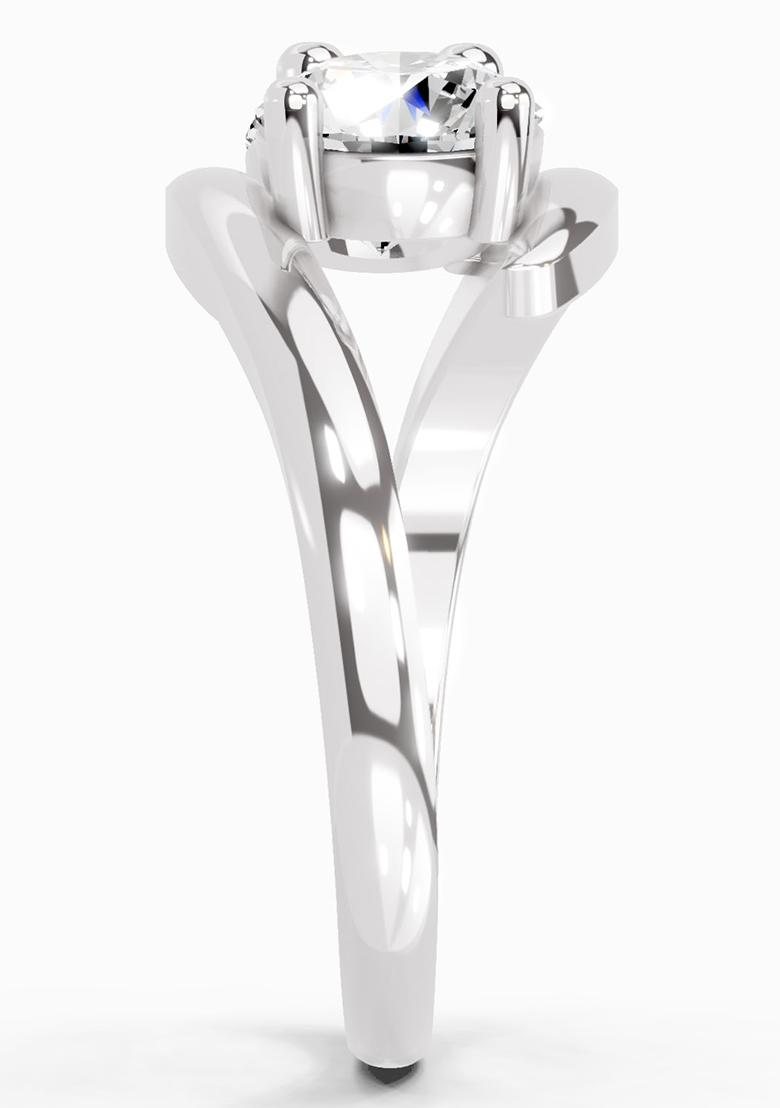 14Kt White Gold Lab Grown Diamond 1.5 Carat Round Two Stone Ring for Women