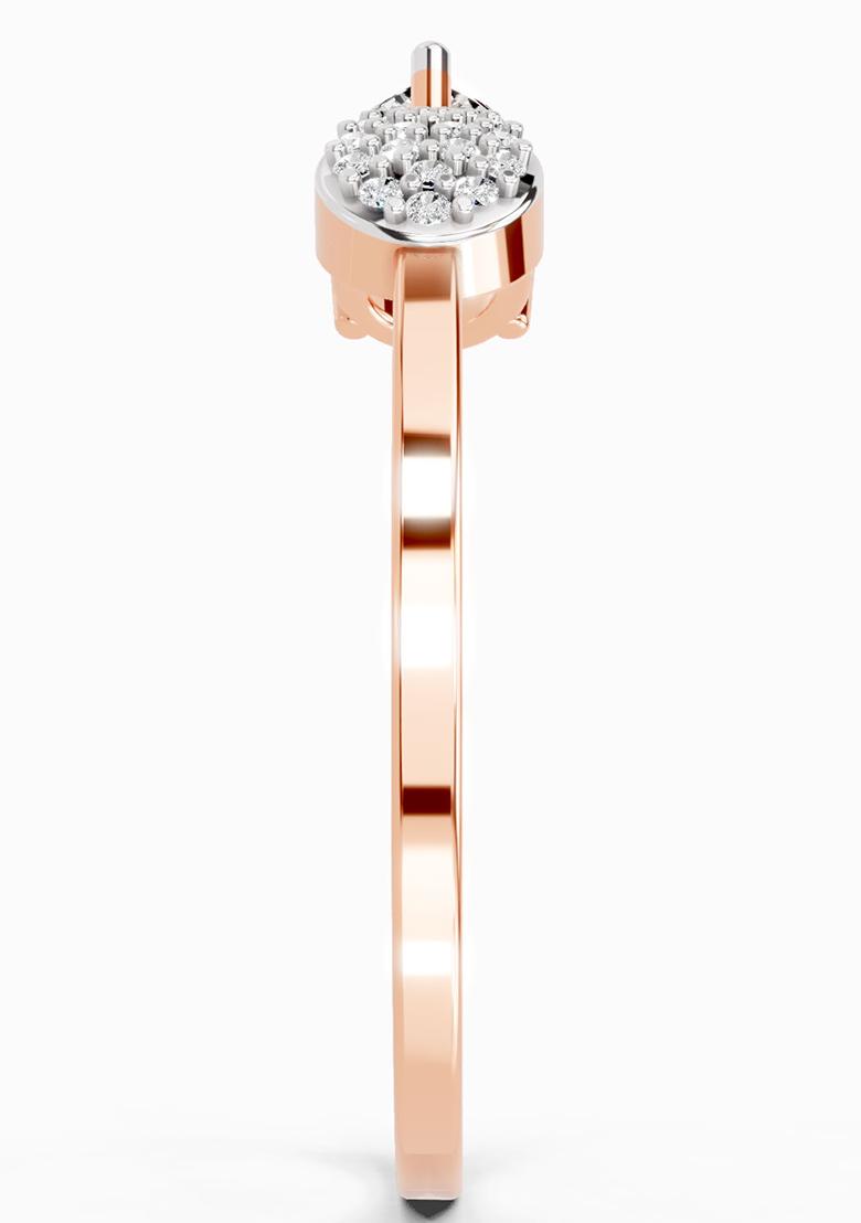 14Kt Rose Gold Lab Grown Diamond 0.55 Carat Pear Ring for Women