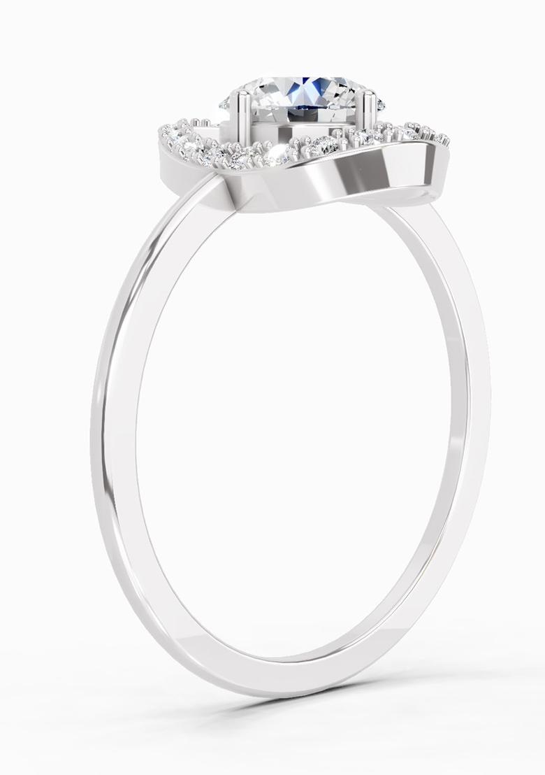 14Kt White Gold Lab Grown Diamond 0.70 Carat Round Shape Diamond Ring for Women