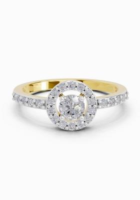 14Kt Yellow Gold 0.67 Ct Lab Grown Diamond Halo Ring