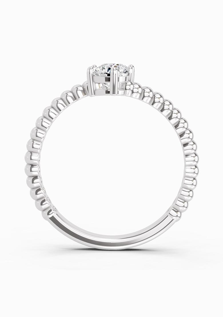 14Kt White Gold Lab Grown Diamond 0.60 Carat Bypass Diamond Ring for Women