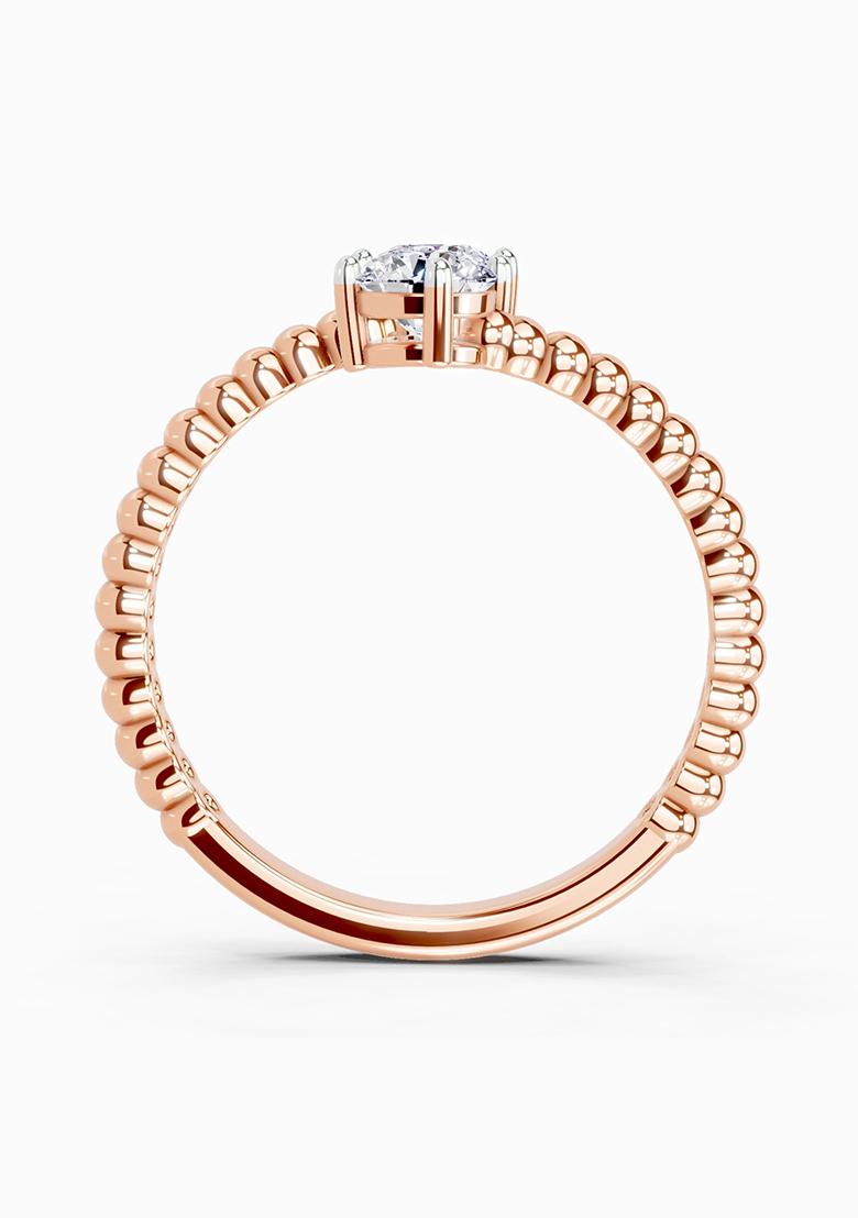 14Kt Rose Gold Lab Grown Diamond 0.60 Carat Bypass Diamond Ring for Women