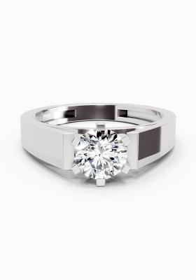 14Kt White Gold Lab Grown Diamond 1.25 Carat Round Ring