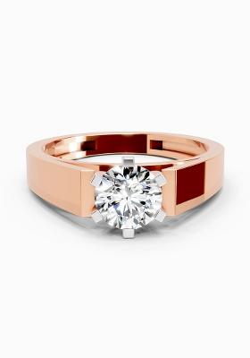 14Kt Rose Gold Lab Grown Diamond 1.25 Carat Round Ring