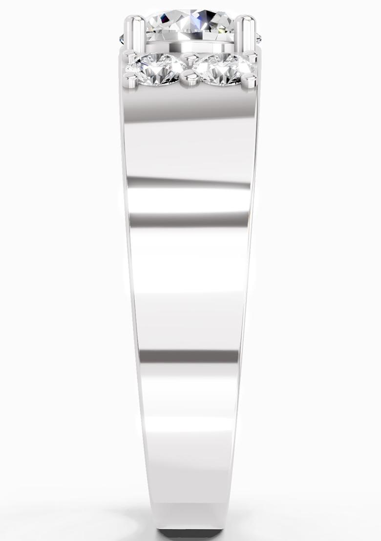 14Kt White Gold Lab Grown Diamond 1.42 Carat Round Shape Dimaond Ring