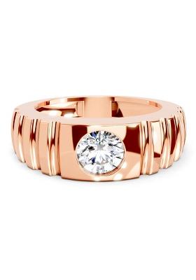 14Kt Rose Gold Lab Grown Diamond 1 Carat Round Solitaire Diamond Ring