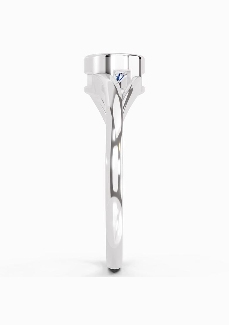 14Kt White Gold Lab Grown Diamond 0.7 Carat Round Solitaire Ring for Women