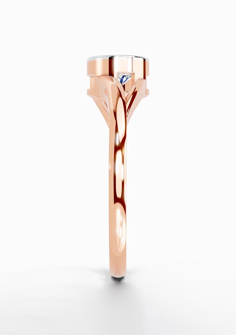 14Kt Rose Gold Lab Grown Diamond 0.7 Carat Round Solitaire Ring for Women