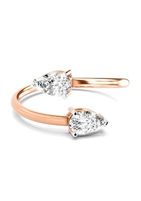 14Kt Rose Gold Solitaire Lab Grown Diamond Ring For Women
