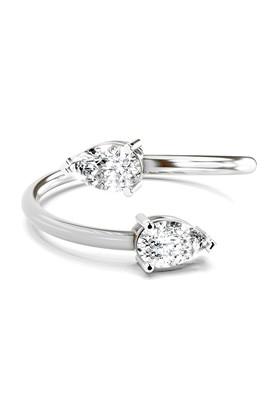 14Kt White Gold Solitaire Lab Grown Diamond Ring For Women