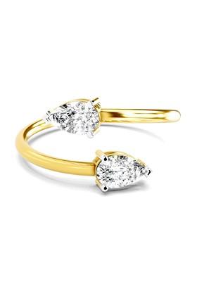 14Kt Yellow Gold Solitaire Lab Grown Diamond Ring For Women