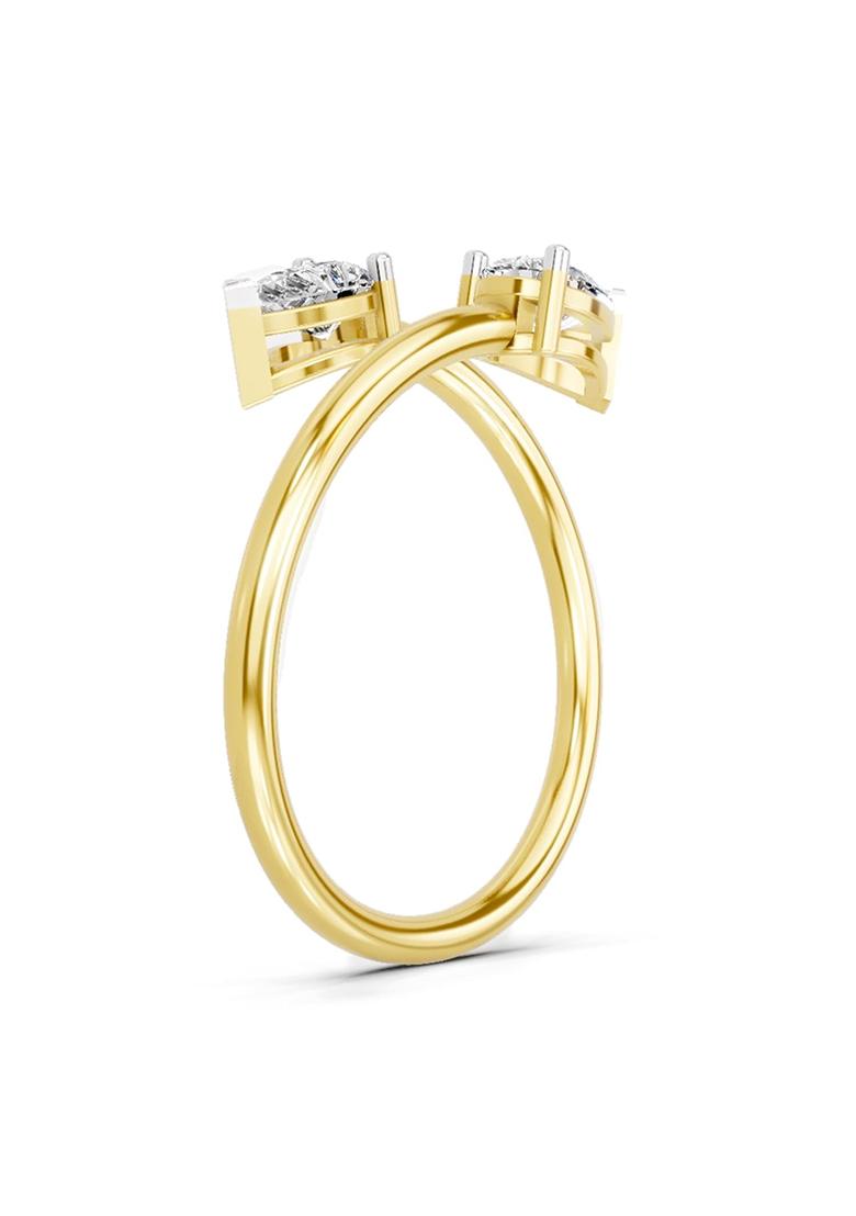 14Kt Yellow Gold Solitaire Lab Grown Diamond Ring For Women