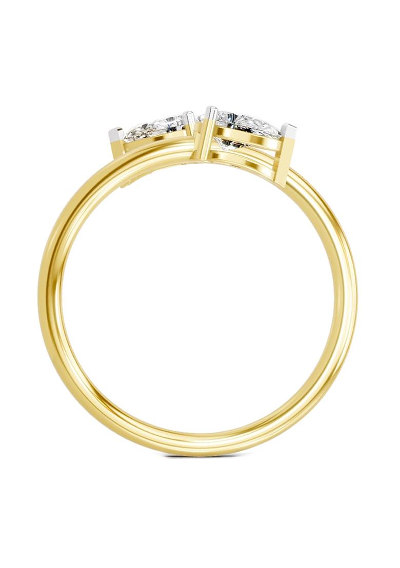 14Kt Yellow Gold Solitaire Lab Grown Diamond Ring For Women