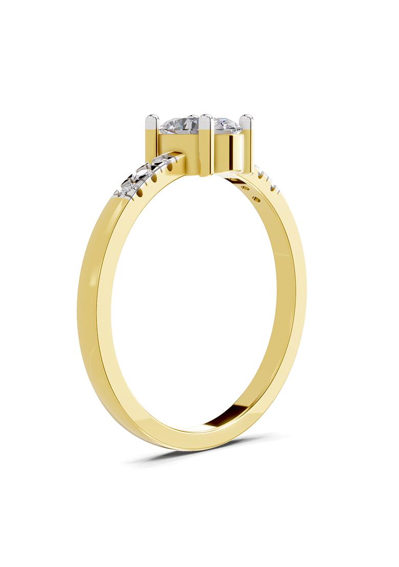 14Kt Yellow Gold Lab Grown Diamond 0.70 Carat Oval Shape Solitaire Diamond Ring