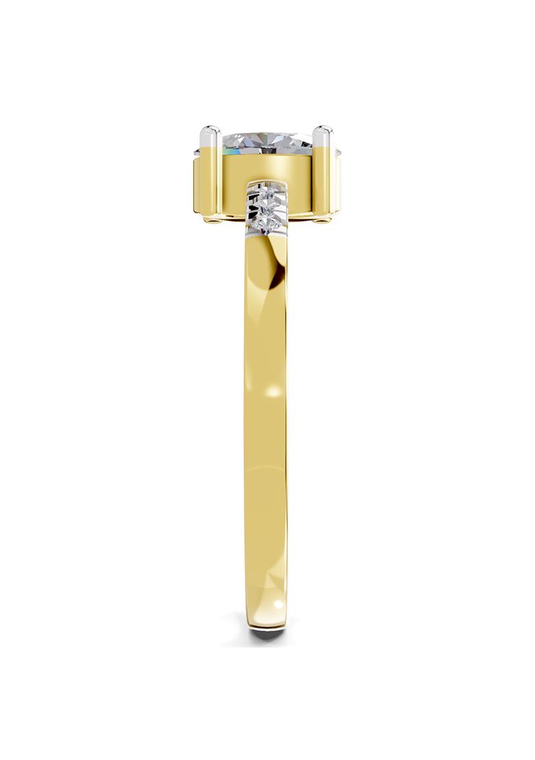 14Kt Yellow Gold Lab Grown Diamond 0.70 Carat Oval Shape Solitaire Diamond Ring