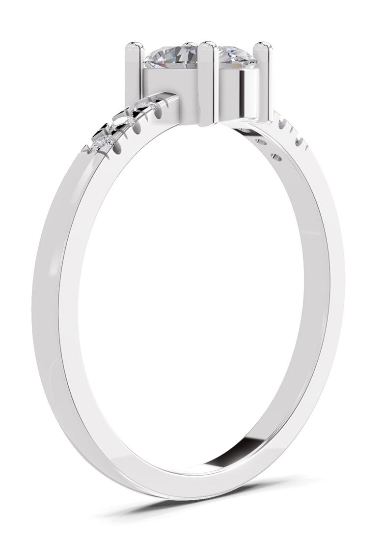 14Kt White Gold Lab Grown Diamond 0.70 Carat Oval Shape Solitaire Diamond Ring