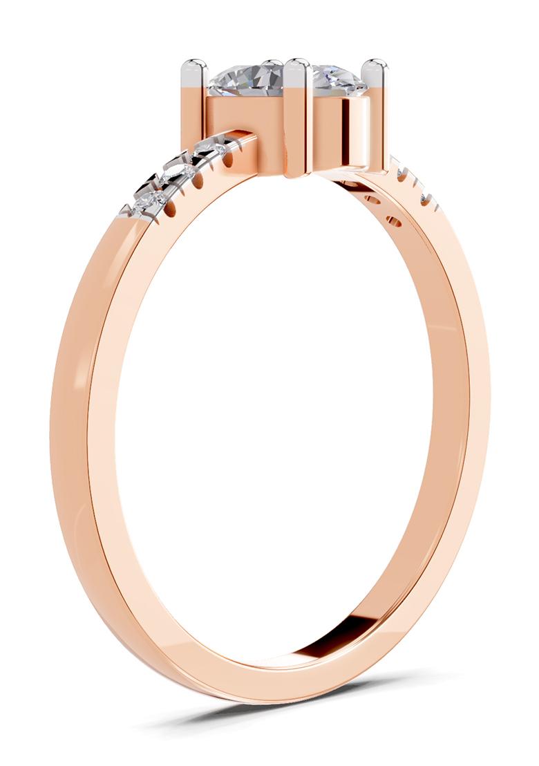 14Kt Rose Gold Lab Grown Diamond 0.70 Carat Oval Shape Solitaire Diamond Ring