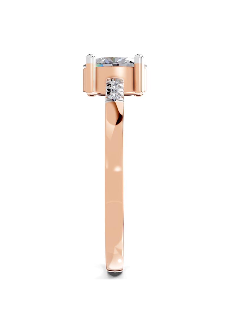 14Kt Rose Gold Lab Grown Diamond 0.70 Carat Oval Shape Solitaire Diamond Ring