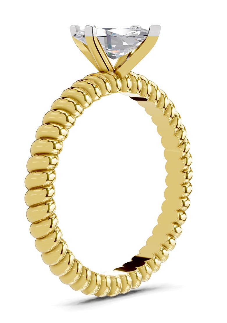 14Kt Yellow Gold Lab Grown Diamond 1.25 Carat Marquise Shape Solitaire Diamond Ring