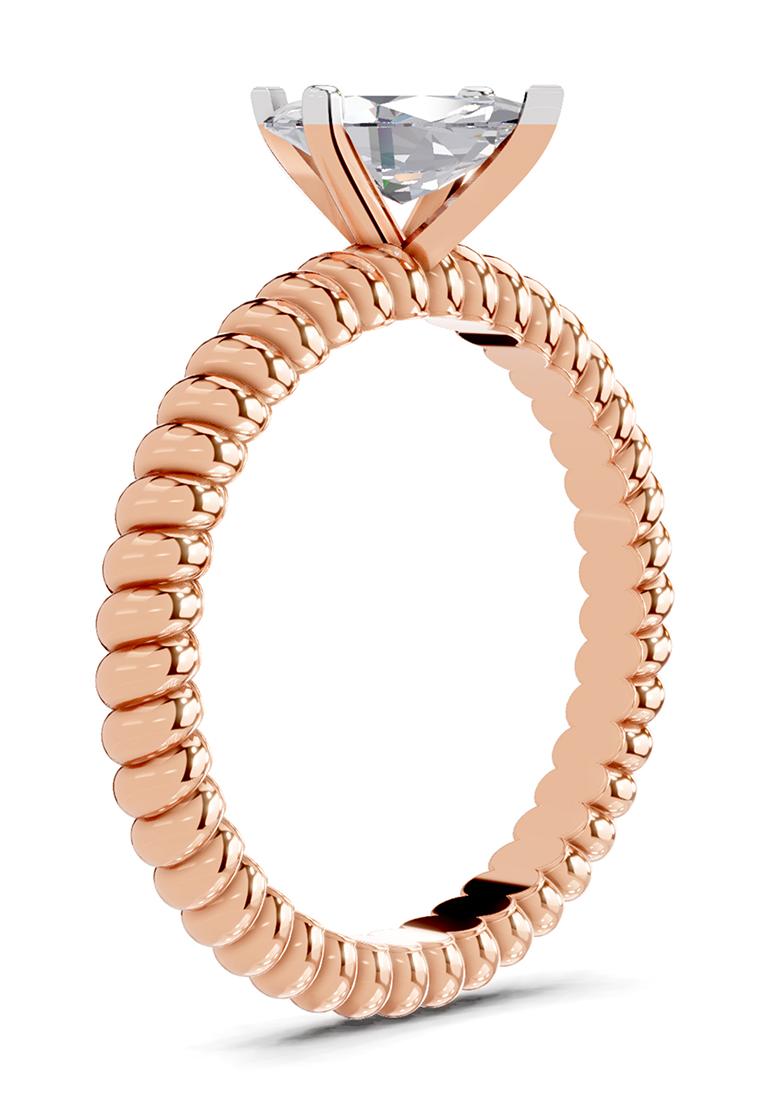 14Kt Rose Gold Lab Grown Diamond 1.25 Carat Marquise Shape Solitaire Diamond Ring