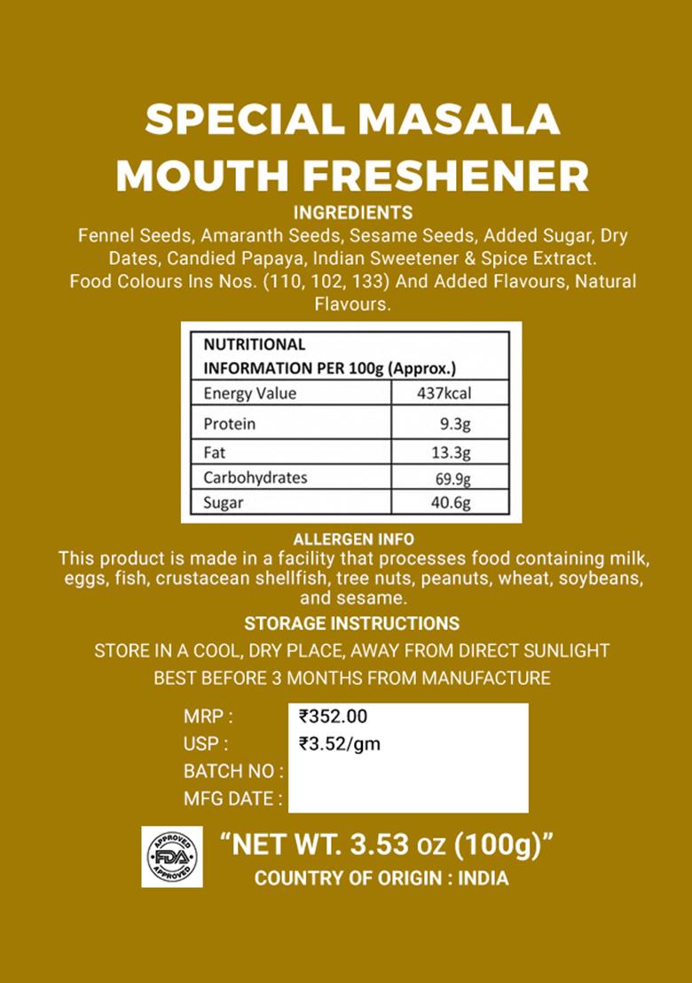 Special Masala Mouth Freshener 3.53 oz (100 g) - Indya